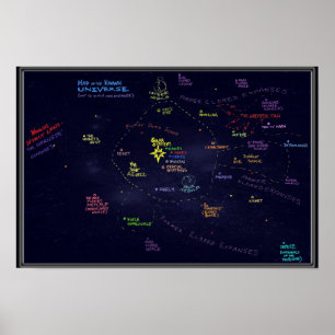 Karte des Universums von Alibi Jones Poster
