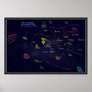 Karte des Universums von Alibi Jones Poster