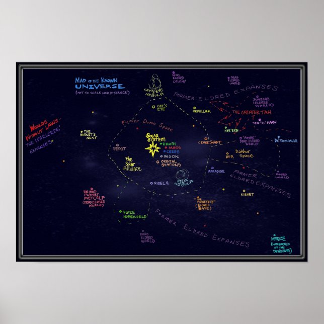 Karte des Universums von Alibi Jones Poster (Vorne)