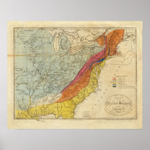 Karte des USA 4 Poster