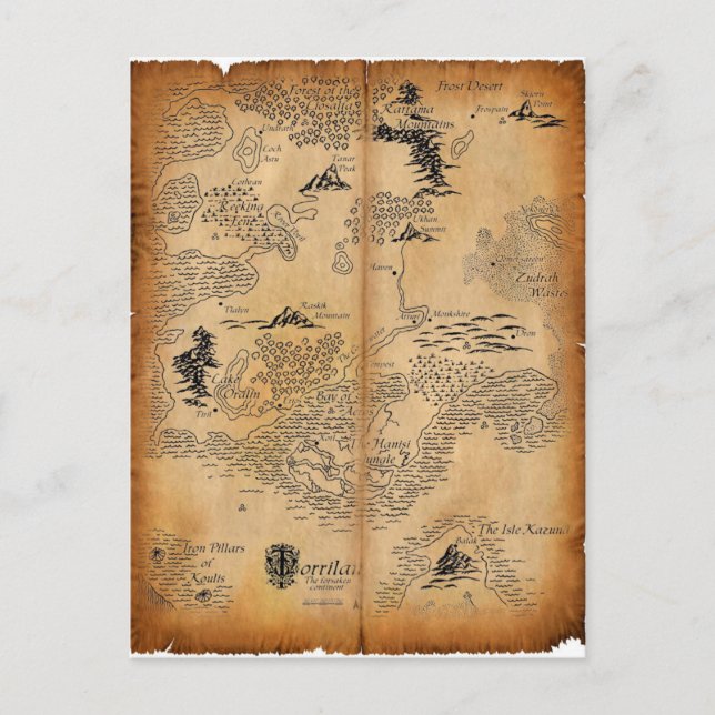 Karte des verlassenen Kontinents (Vorderseite)