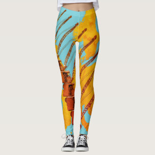 KARTE DES Vintagen KREBSBETREIBERS IN EUROPA Leggings