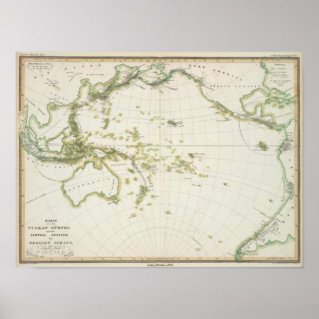 Karte des Volcano Girdle Poster (Vorne)