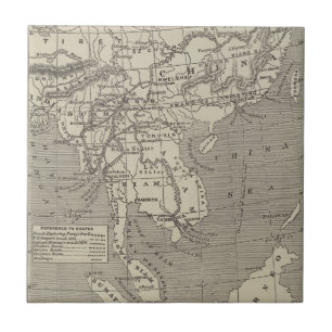Karte des vorgeschlagenen Weges zur China von Fliese