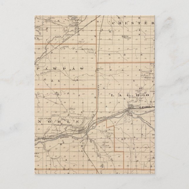 Karte des Wabash-Landkreises (Vorderseite)