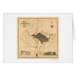 Karte des Washington DC-Stadt-Planes durch Lizars