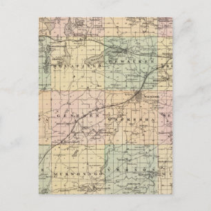 Karte des Waukesha-Landkreises, Staat von Wisconsi