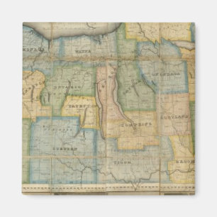 Karte des Westerns des Staat von New York Magnet