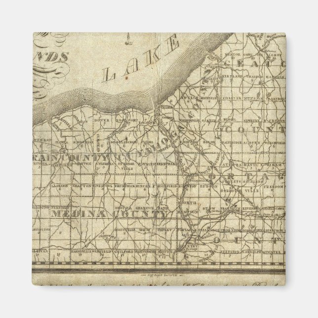 Karte des Westerns Reserve Magnet (Vorne)