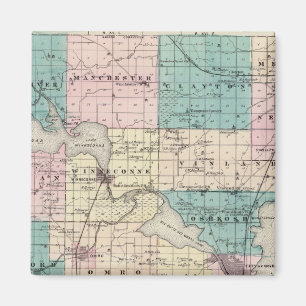 Karte des Winnebago Landkreises, Staat von Wiscons Magnet