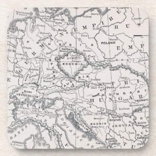 KARTE: DEUTSCHLAND UND ÖSTERREICH UNTERSETZER