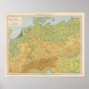 Karte Deutschlands Poster