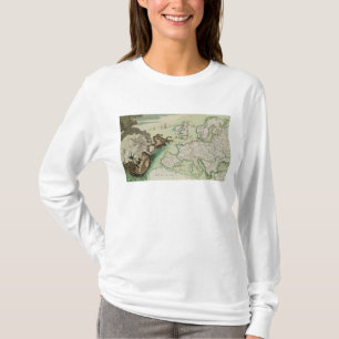 Karte, die den Marineangriff auf England T-Shirt