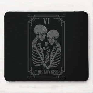 Karte Die Liebenden Skeleton Goth Halloween Hexe Mousepad