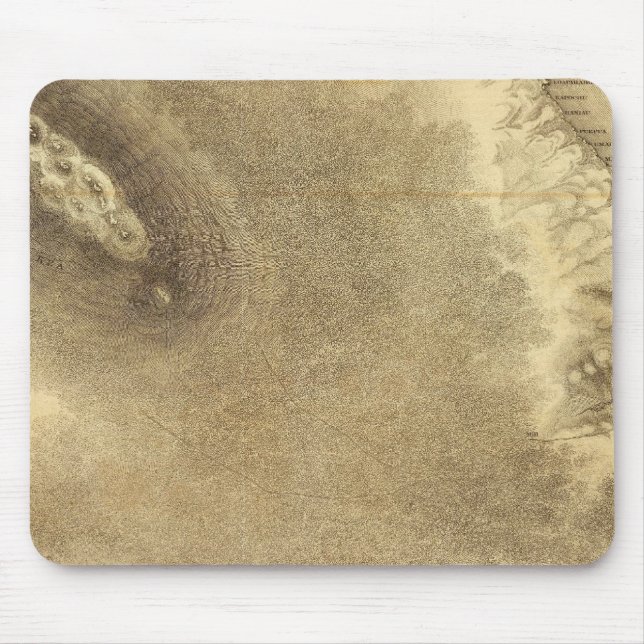 Karte eines Teils der Insel Hawaii Mousepad (Vorne)