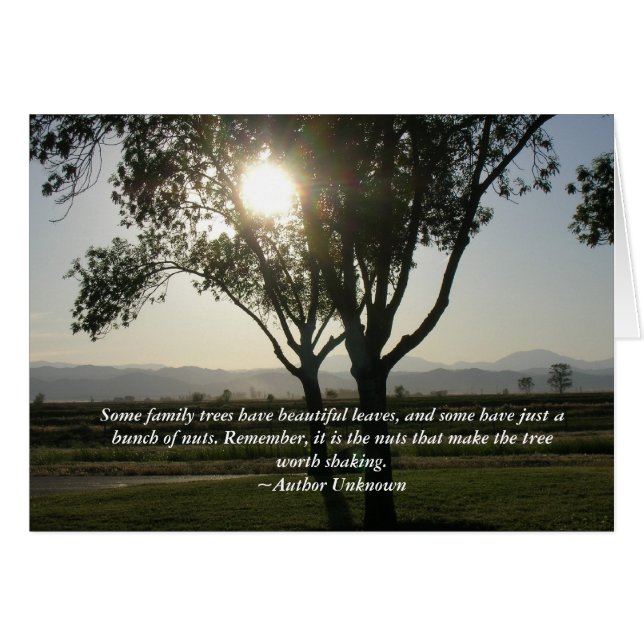 Karte - Einige Familienbäume haben schöne... (Vorderseite (Horizontal))
