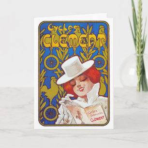 Karte/ Einladung: Vintage französische Fahrradanze Einladung