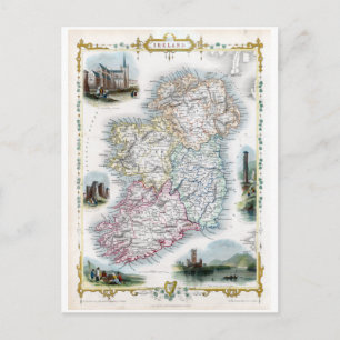 Karte Éire von 1851