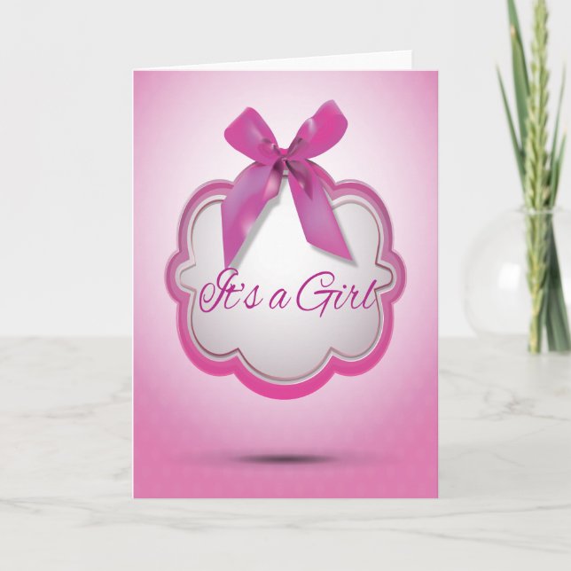 Karte Es ist ein Mädchen. (Vorderseite)