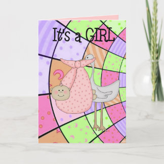 Karte Es ist eine Girl New Baby Ankündigung