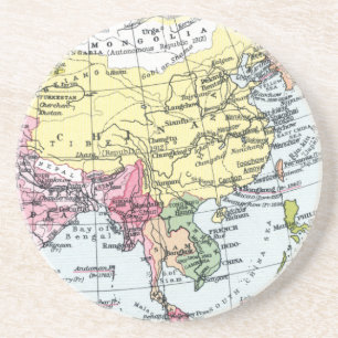 KARTE: EUROPA IN ASIEN SANDSTEIN UNTERSETZER