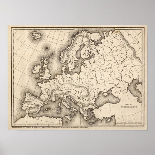 Karte Europas Poster (Vorne)