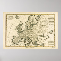 Karte Europas von Guillaume Raynal