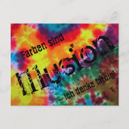 Karte "Farben sind Illusion - ich denke kaum!"