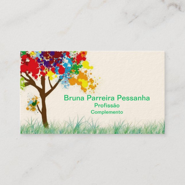 Karte farbiger Baum (Vorderseite)