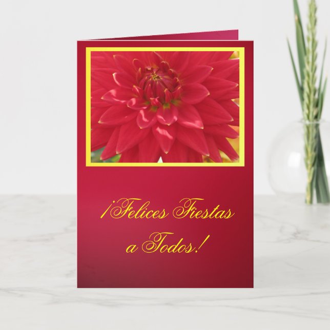 Karte - ¡ Felices Fiestas ein TODOS! - La Dalia (Vorderseite)