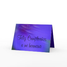 Karte - Feliz Cumpleaños ein MI hermana