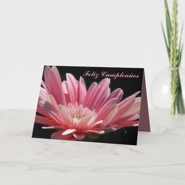 Karte - Feliz Cumpleaños - Margarita Rosa (Vorderseite)