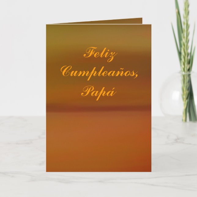 Karte - Feliz Cumpleaños - Papá (Vorderseite)