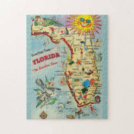Karte Florida 11x14 Puzzle