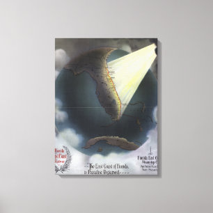 KARTE: FLORIDA, 1898 LEINWANDDRUCK
