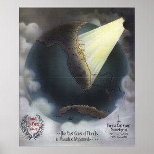 KARTE: FLORIDA, 1898 POSTER