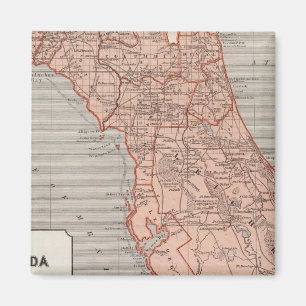 Karte Florida Atlas Magnet
