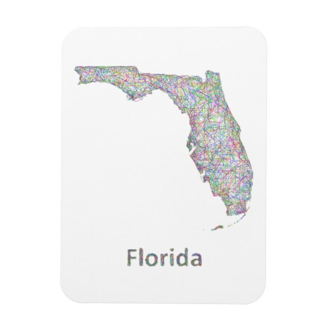 Karte Florida Magnet (Vertikal)