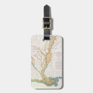 KARTE: FLUSS MISSISSIPI, 1861 GEPÄCKANHÄNGER