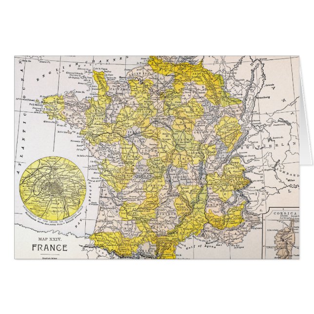 KARTE: FRANKREICH (Vorderseite (Horizontal))