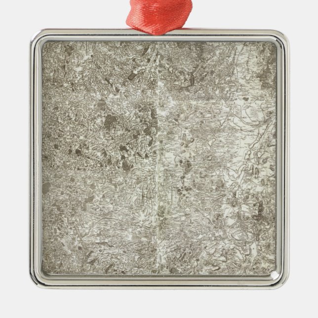 Karte Frankreich 9 Ornament Aus Metall (Vorne)