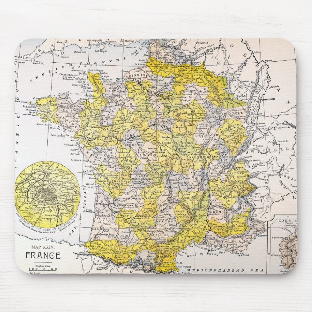 KARTE: FRANKREICH MOUSEPAD (Vorne)
