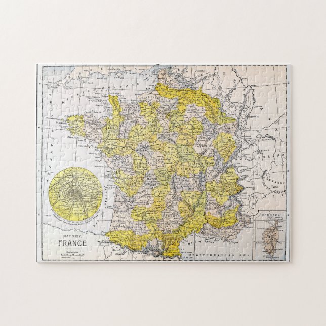 KARTE: FRANKREICH PUZZLE (Horizontal)