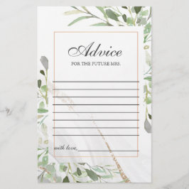 Karte für Aquarellfarben