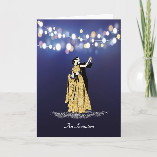 Karte für das Party der Überraschung für das golde (Vorderseite)