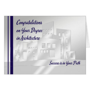 Karte für den Abschluss in Architektur