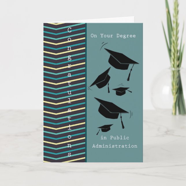 Karte für den Abschluss in der öffentlichen Verwal (Vorderseite)