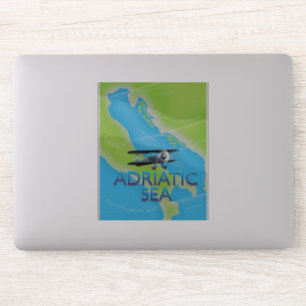 Karte für den Adriakanal Aufkleber