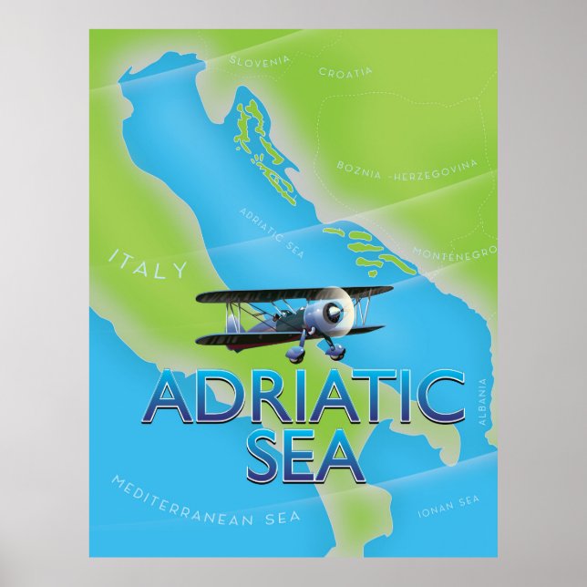 Karte für den Adriakanal Poster (Vorne)