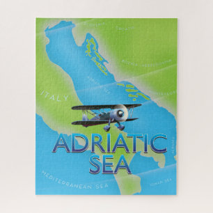 Karte für den Adriakanal Puzzle